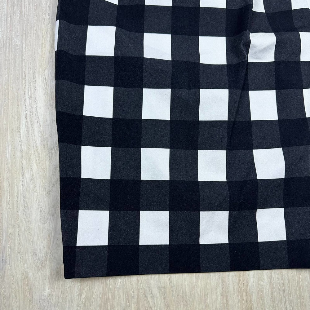 Banana Republic Black & White Plaid Gingham Pencil Office Workwear Skirt 4 - Picture 7 of 14